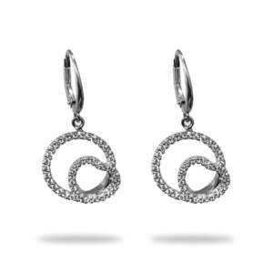 Heart in a Circle Diamond Earrings