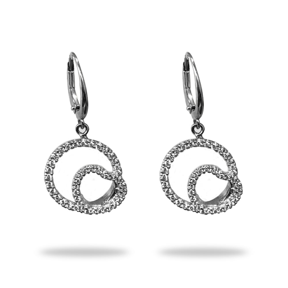 Heart in a Circle Diamond Earrings