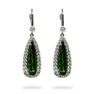 White Gold Tourmaline Earrings