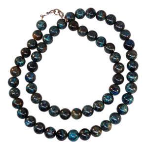 14 mm Chrysocolla bead necklace