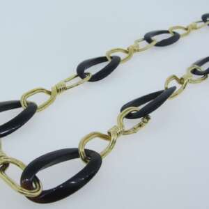 18KT Y/G Tortoise Link Necklace