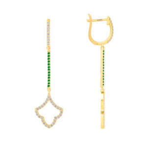 Diamond and Emerald Earrings