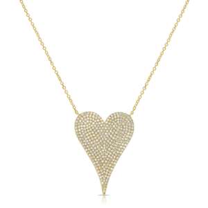 Gold & Diamond Heart Necklace