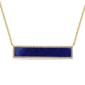 Lapis and Diamond Pendant