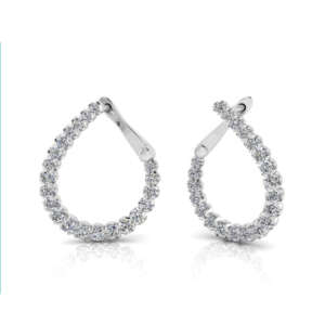 Round Diamond Twist Post Earrings