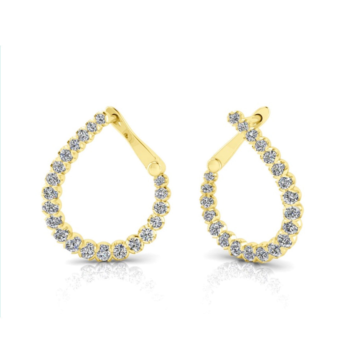 Round Diamond Twist Post Earrings